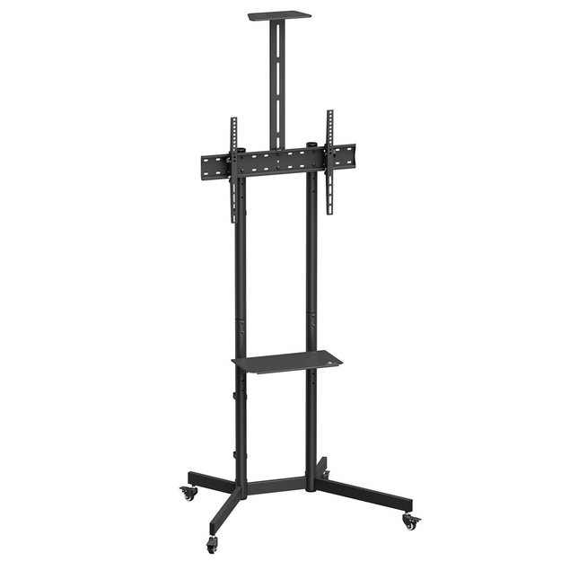 Maclean TV stand / cart, camera shelf, on wheels, 37-70 , max load 45kg/5kg shelf, max. VESA 600x400, MC-113 B