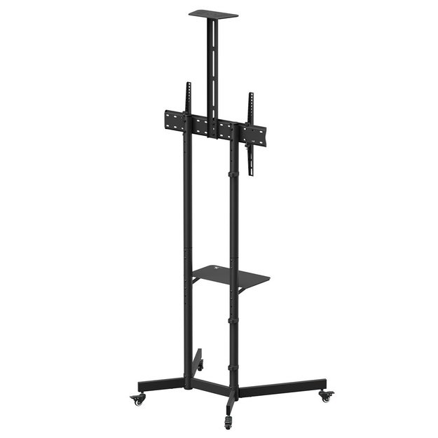 Maclean TV stand / cart, camera shelf, on wheels, 37-70 , max load 45kg/5kg shelf, max. VESA 600x400, MC-113 B