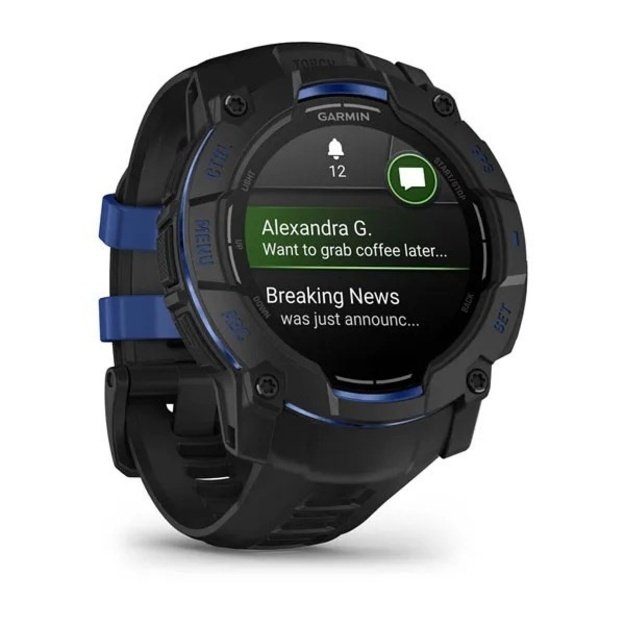 Garmin Instinct 3 AMOLED, 50mm, Schwarz/Blau