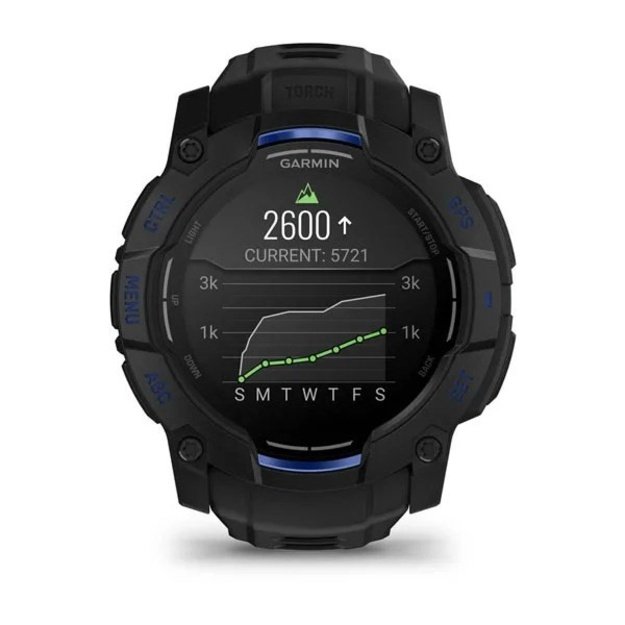 Garmin Instinct 3 AMOLED, 50mm, Schwarz/Blau