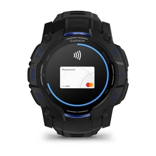 Garmin Instinct 3 AMOLED, 50mm, Schwarz/Blau