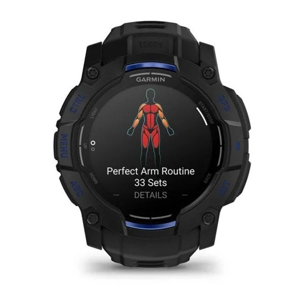 Garmin Instinct 3 AMOLED, 50mm, Schwarz/Blau