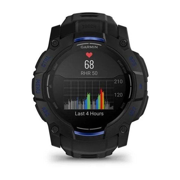 Garmin Instinct 3 AMOLED, 50mm, Schwarz/Blau