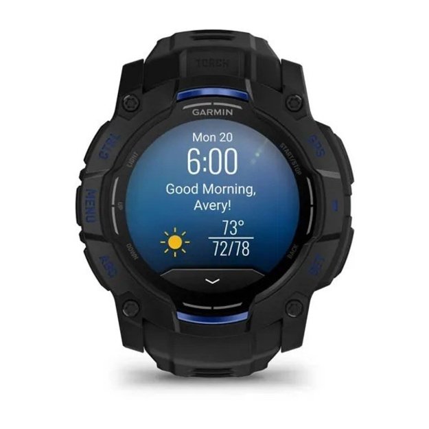 Garmin Instinct 3 AMOLED, 50mm, Schwarz/Blau