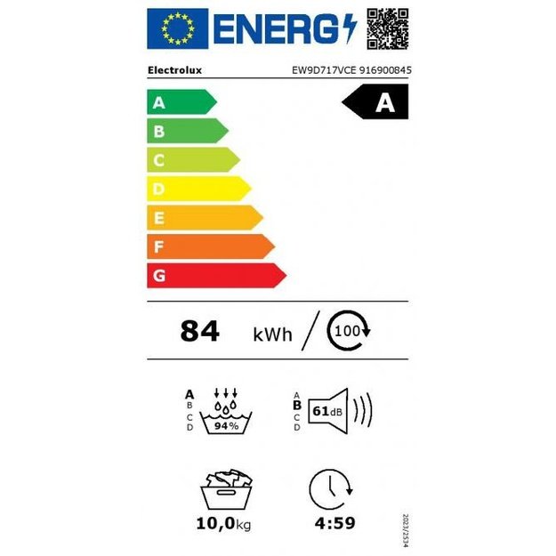 Džiovyklė su &scaron;ilumos siurbliu Electrolux EW9D717VCE