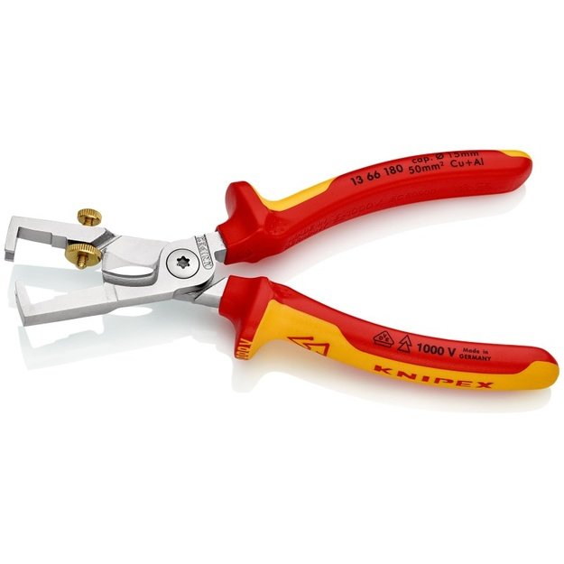 Laidų nuizoliavimo ir kirpimo replės KNIPEX StriX 180mm