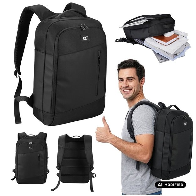 NanoRS Laptop Backpack, 15.6 , Black, 42x28.5x14, Waterproof RS204 B