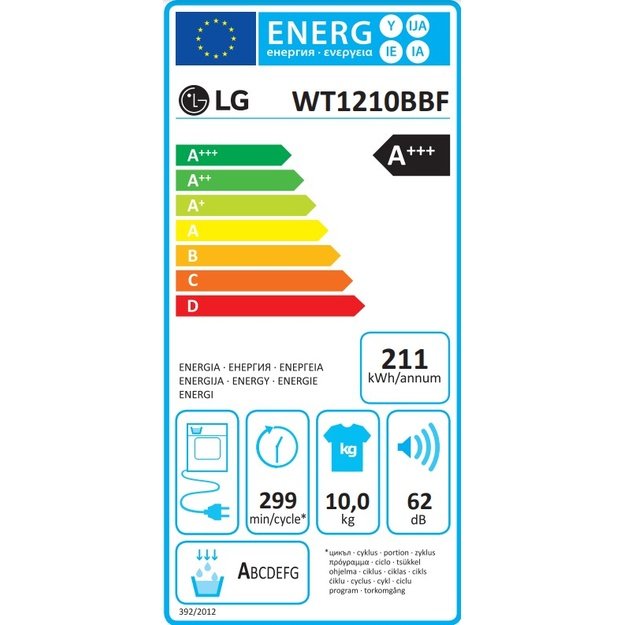 Skalbimo ma&scaron;ina - džiovyklė LG WT1210BBF