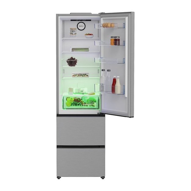 BEKO B3RGNA354HXB1 freestanding fridge, 203 cm, silver