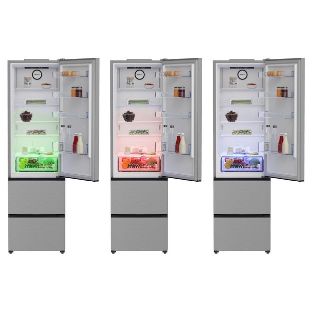 BEKO B3RGNA354HXB1 freestanding fridge, 203 cm, silver