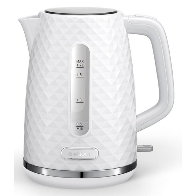 C280B ELDOM Kettle ELLI, capacity 1.7 l, power 2200 W, black, strix, white