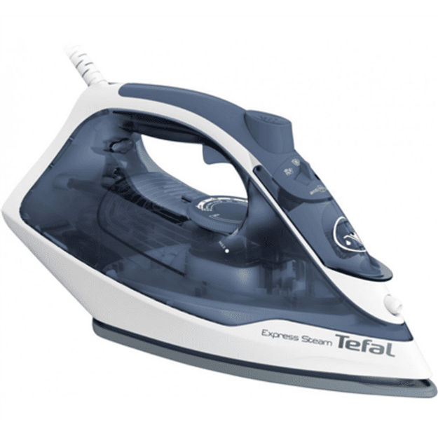 Tefal Express Steam FV2837 Dry & Steam iron Cerilium soleplate 2400 W Blue, Grey, White