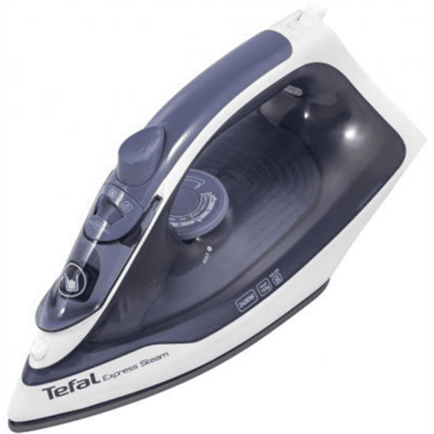Tefal Express Steam FV2837 Dry & Steam iron Cerilium soleplate 2400 W Blue, Grey, White
