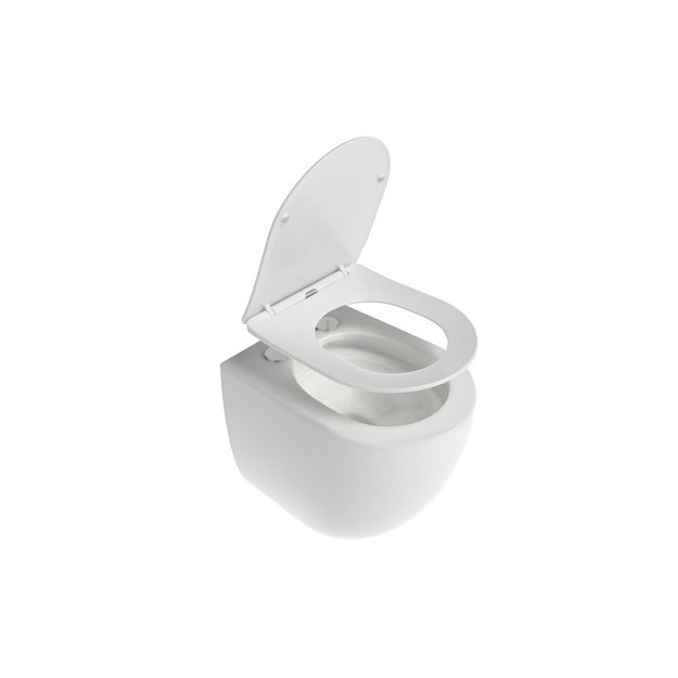 Pakabinamas unitazas Ravak Chrome AquaSpin su dangčiu, baltas, X03121