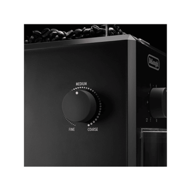 Grinder electric for coffee DeLonghi KG 79 (110W, grinding, black color)