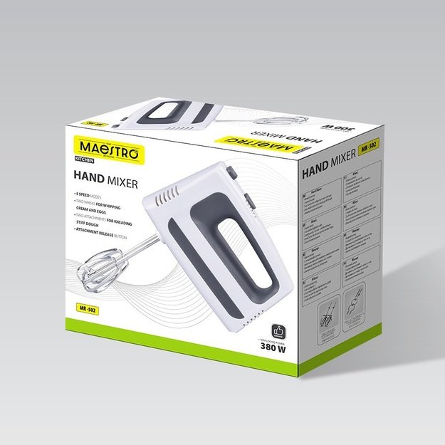 Hand mixer MAESTRO MR-502 500W White, Black