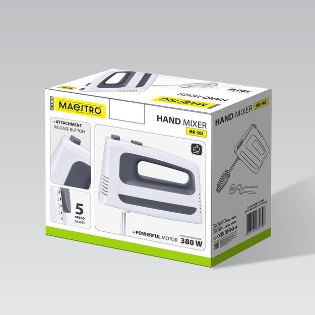 Hand mixer MAESTRO MR-502 500W White, Black