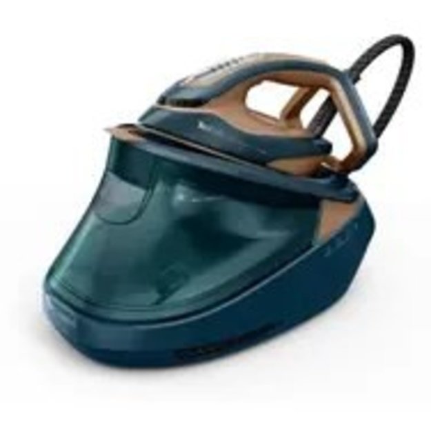 Tefal Pro Express Vision Max GV9920E0 steam ironing station Durilium AirGlide Autoclean soleplate Blue, Copper