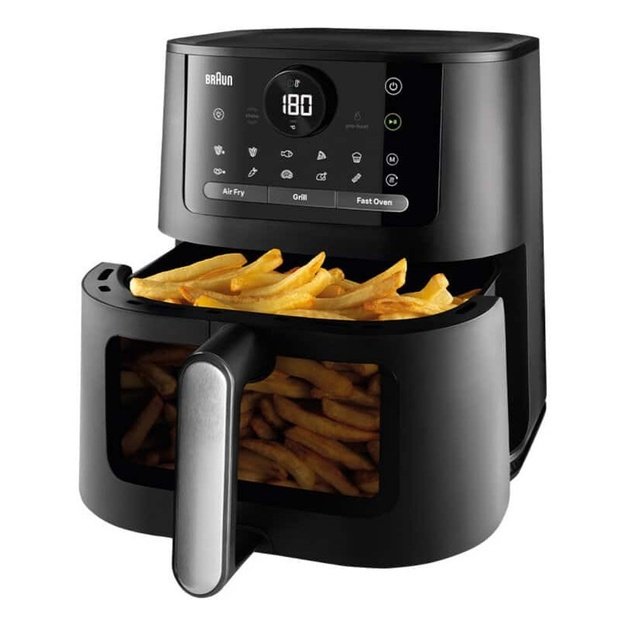 Braun HF 5075 Single Stand-alone 2000 W Hot air fryer Black, Grey