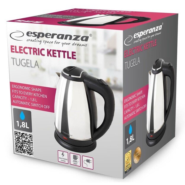 Esperanza EKK104S Electric kettle 1.8 L 2200 W Silver 1