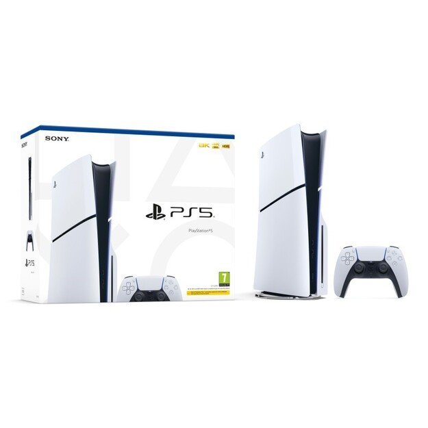 Sony PlayStation 5 Slim Žaidimų konsolė, Disc Drive Edition, 1TB SSD, Balta