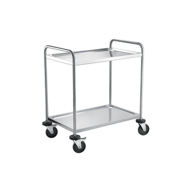 Waiters trolley, two-shelf, welded