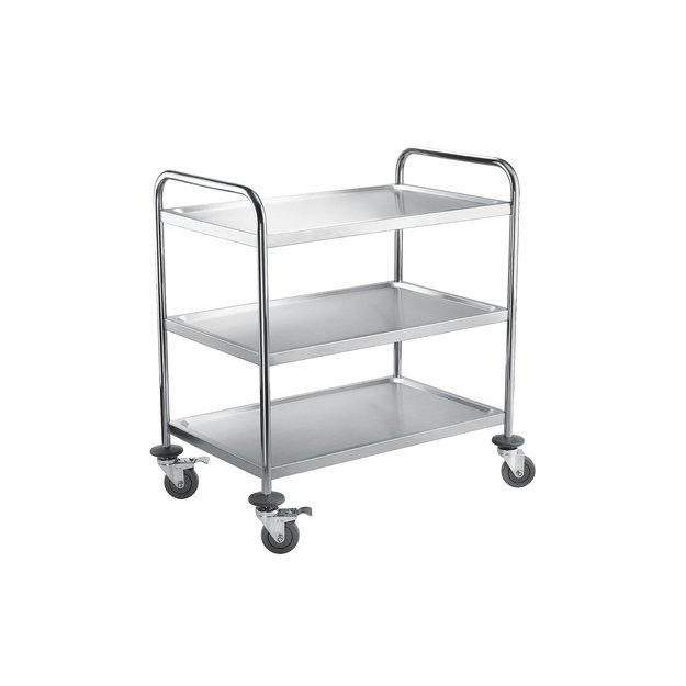 Waiters trolley, three-shelf, screw-mounted