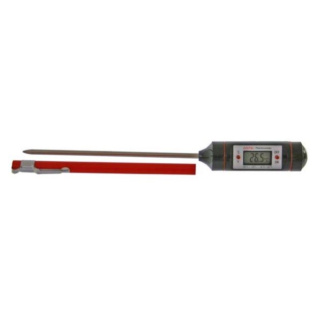 Electronic thermometer with case, 20.5 cm, -50&deg;C to 200&deg;C