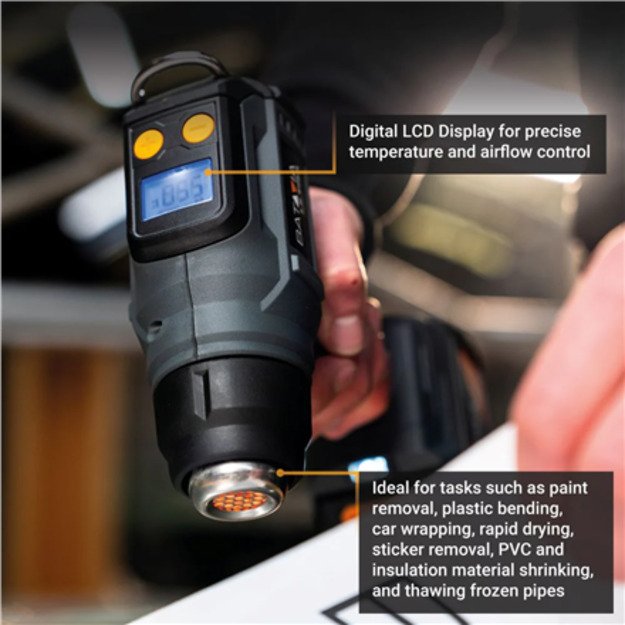 Batavia B.V. 18V Cordless Heat Gun with Digital LCD Display (battery and charger not included) 5