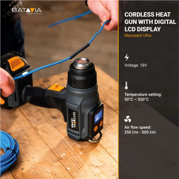 Batavia B.V. 18V Cordless Heat Gun with Digital LCD Display (battery and charger not included) 2
