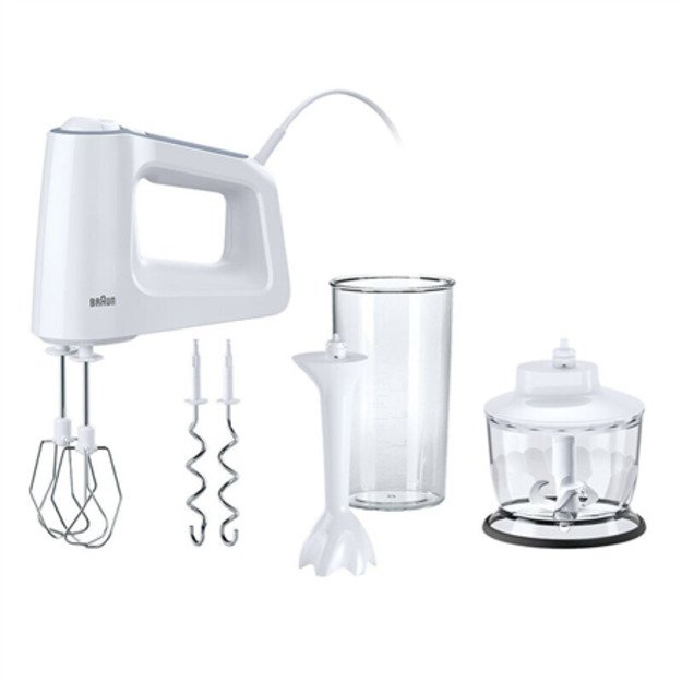 Braun HM 3135 WH Hand mixer 500 W Grey, White
