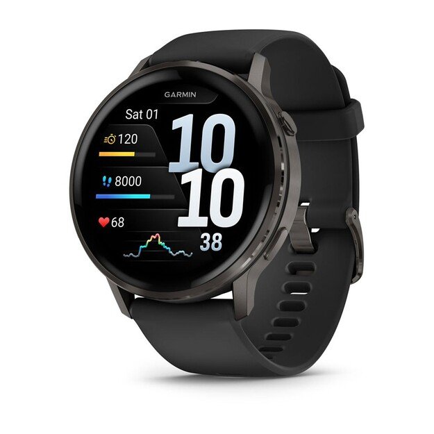 Garmin Venu 4 3.56 cm (1.4 ) AMOLED 45 mm Digital 454 x 454 pixels Touchscreen Black Wi-Fi GPS (satellite)