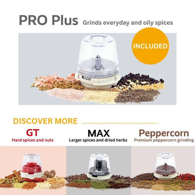 FINAMILL Įkraunamas malūnėlis su dviem FINAPOD Pro Plus antgaliais, raudona 7