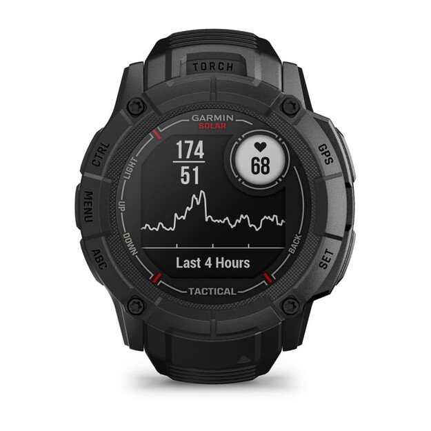 Garmin Instinct 2X Solar Tactical Edition 2.79 cm (1.1 ) MIP 50 mm Digital 176 x 176 pixels Touchscreen Black GPS (satellite) 10