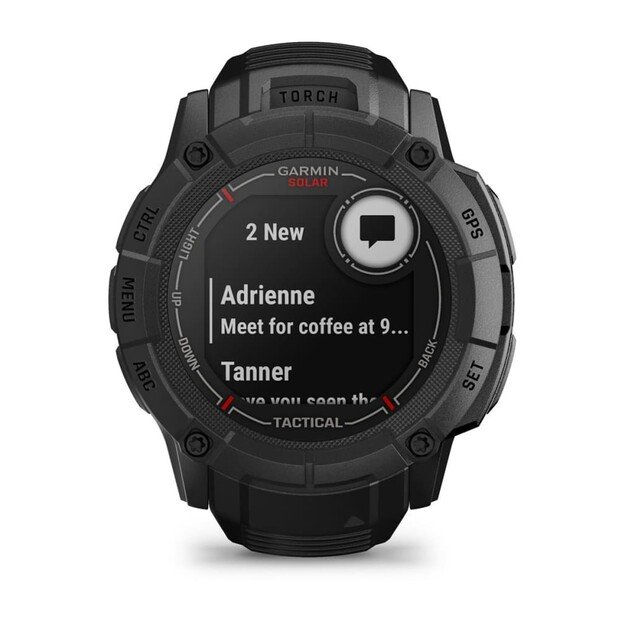 Garmin Instinct 2X Solar Tactical Edition 2.79 cm (1.1 ) MIP 50 mm Digital 176 x 176 pixels Touchscreen Black GPS (satellite) 3