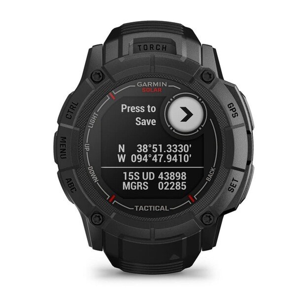 Garmin Instinct 2X Solar Tactical Edition 2.79 cm (1.1 ) MIP 50 mm Digital 176 x 176 pixels Touchscreen Black GPS (satellite) 4