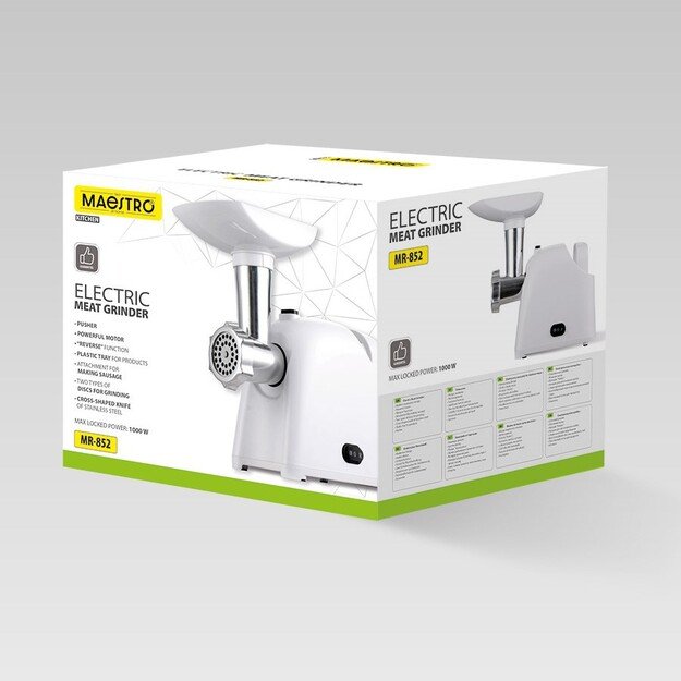 MAESTRO MR-852 Meat Grinder 1000 W White 2