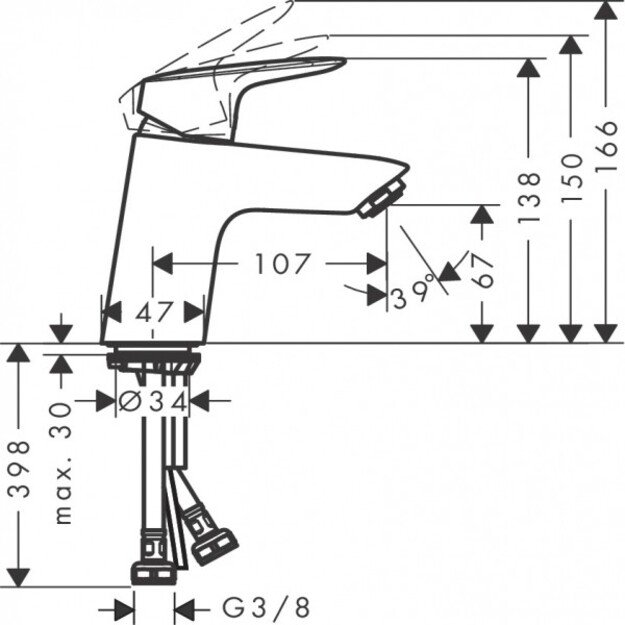 Praustuvo maišytuvas Hansgrohe Logis 71076000