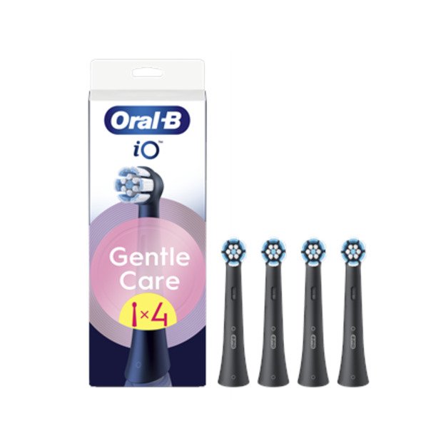 Oral-B | Replaceable toothbrush heads | iO GentleCare | Heads | For adults | Number of brush heads included 4 | Black