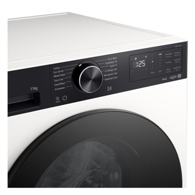 LG F4X5011THB Washing machine, A, Front loading, Washing capacity 11 kg, Depth 56.5 cm, 1400 RPM, White | LG 9