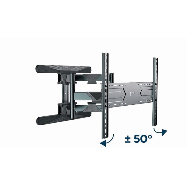 Gembird WM-80ST-01 Full-motion TV wall mount, 40&rdquo;-80&rdquo; (50 kg) 1