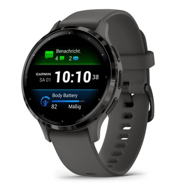Garmin Venu 3S 3.05 cm (1.2 ) AMOLED 41 mm Digital 390 x 390 pixels Touchscreen Grey Wi-Fi GPS (satellite)