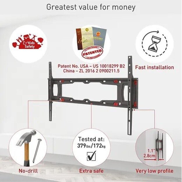 BARKAN ND400.B 29 -75  TV, fiksuotas, gipso kartono sienai 5