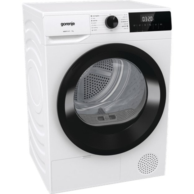 Gorenje Dryer Machine | D2HNE7E | Energy efficiency class E | Front loading | 7 kg | Heat pump | LED | Depth 51 cm | White 9