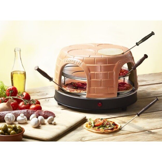 Emerio Pizza Oven, pre-bake function, 8 pers. 1