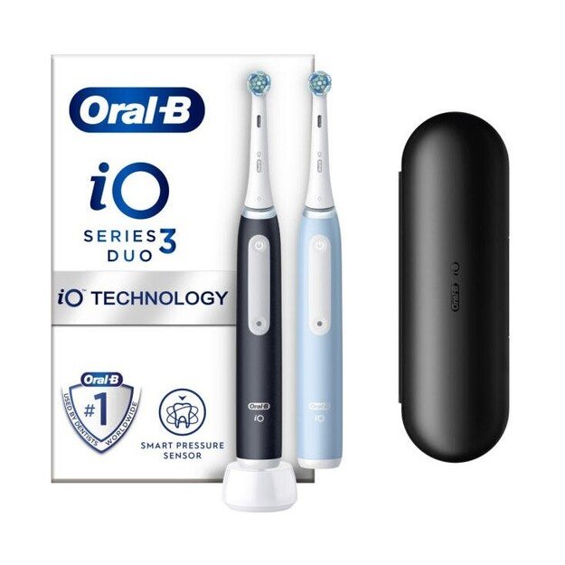 ORAL-B iO3 Matt Black/Ice Blue Duo