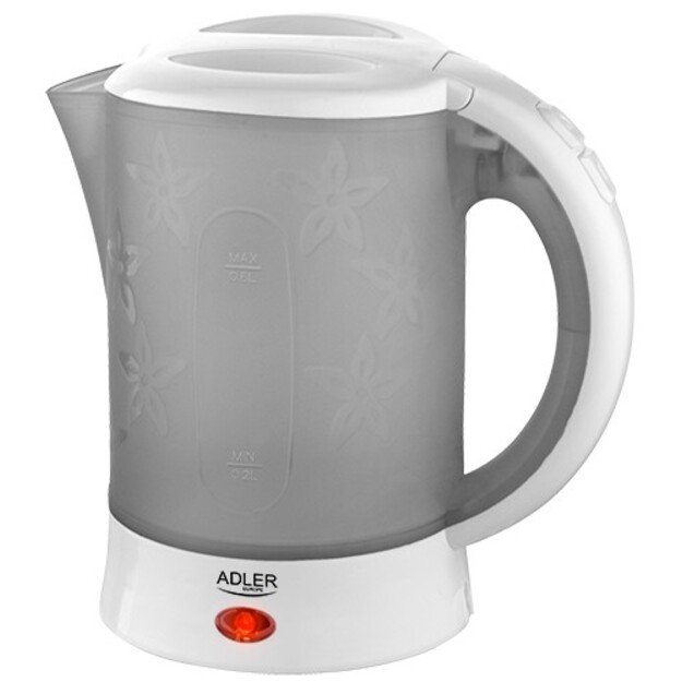 Adler | Travel Kettle | AD 1268 | Standard | 600 W | 0.6 L | Plastic | White
