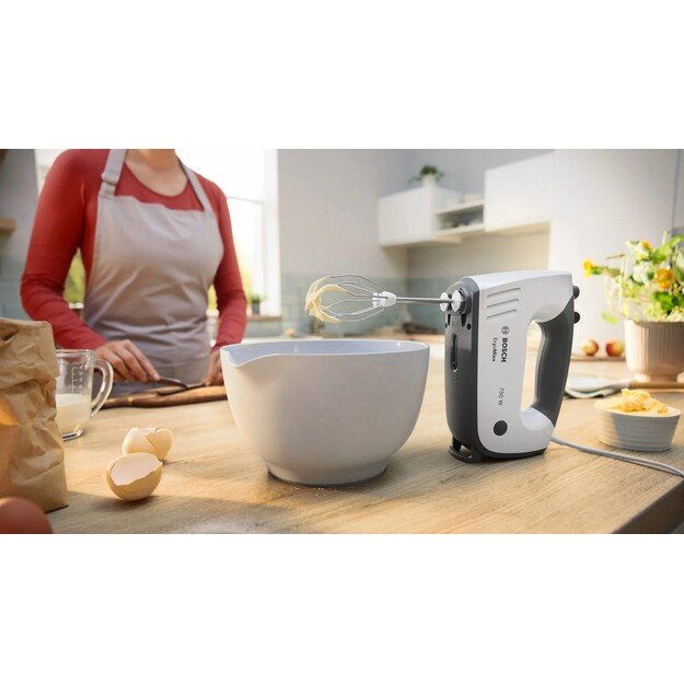Bosch MFQ37490 mixer Hand mixer 750 W Grey, White 5