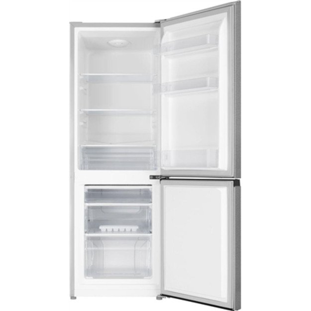 Gorenje RK14EPS4 Refrigerator, E, Free standing, Combi, Height 143 cm, Net Fridge 122 L, Net Freezer 53 L, Silver