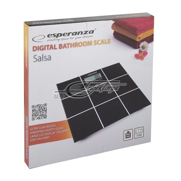 Weighing scale bathroom Esperanza Salsa EBS004 (black color)